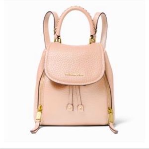 Michael Kors Viv Small Pebbled Soft Pink backpack Brand New - Rare!
